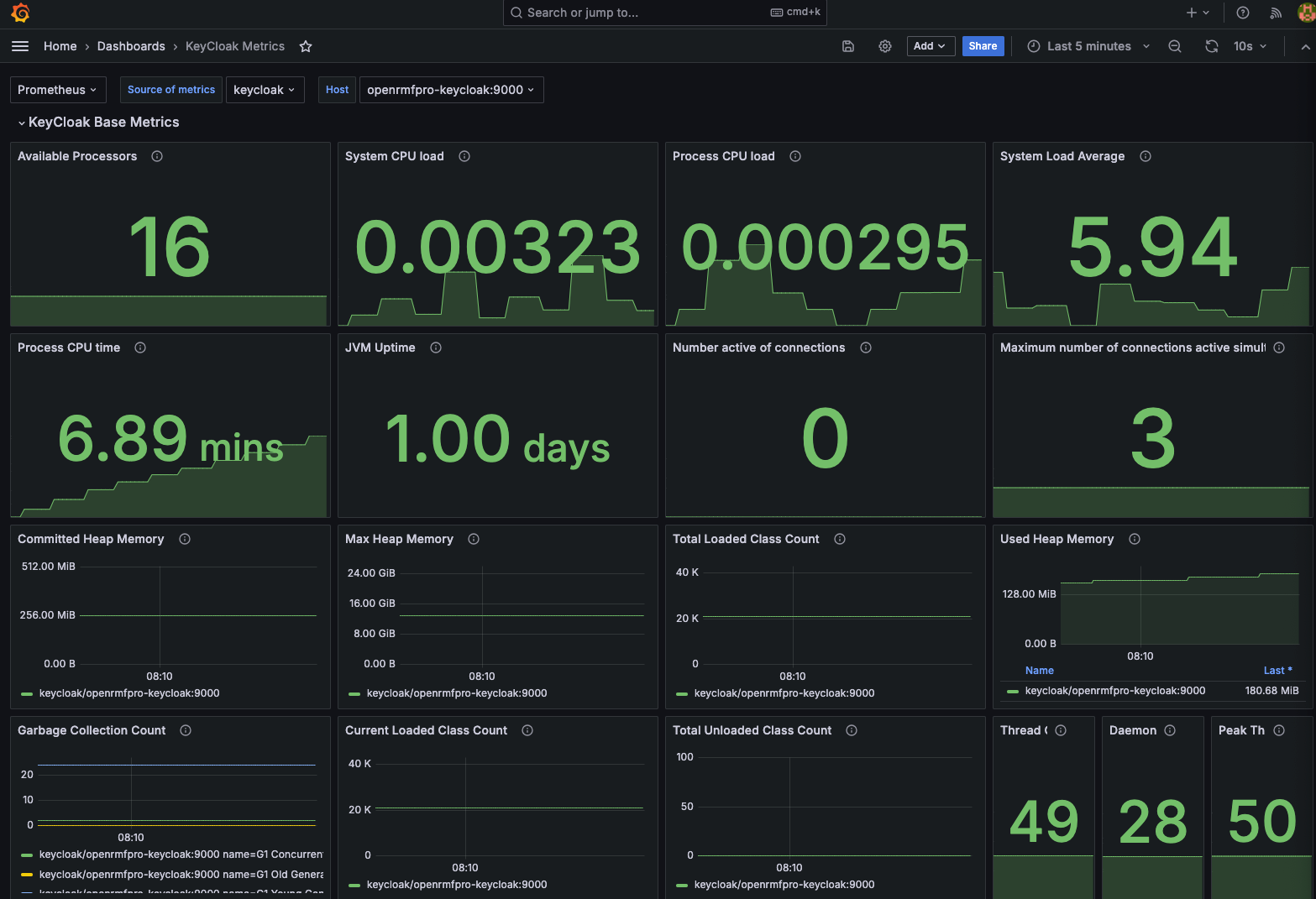 Grafana Metrics Dashboard