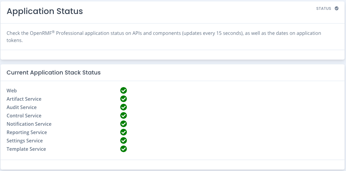 OpenRMF Professional Application Status