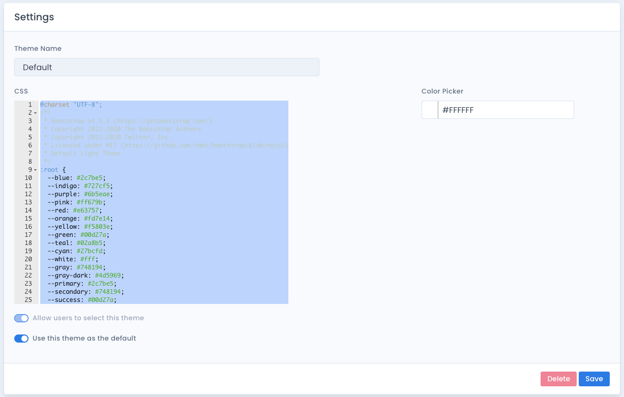 OpenRMF Professional Adding Themes