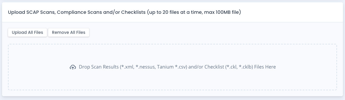 Create or Upload Checklists and Scans