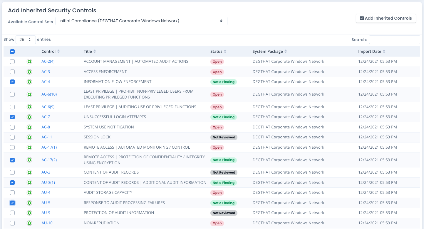 System Package Add a Compliance Overlay