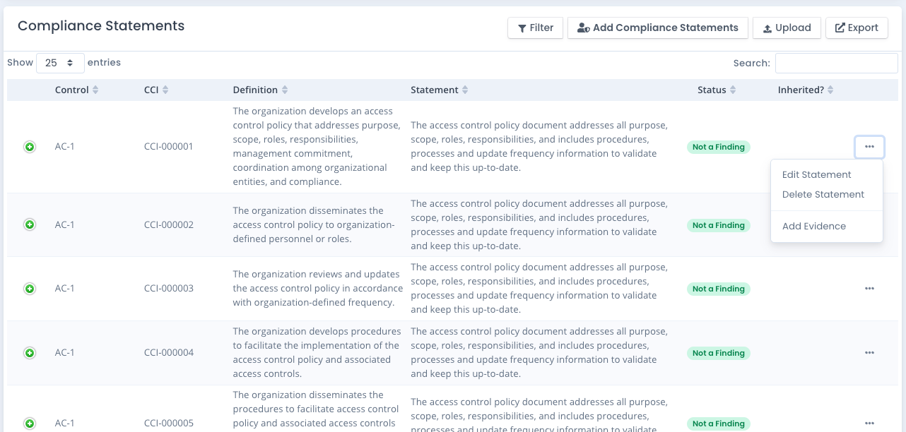 System Package Compliance Statements