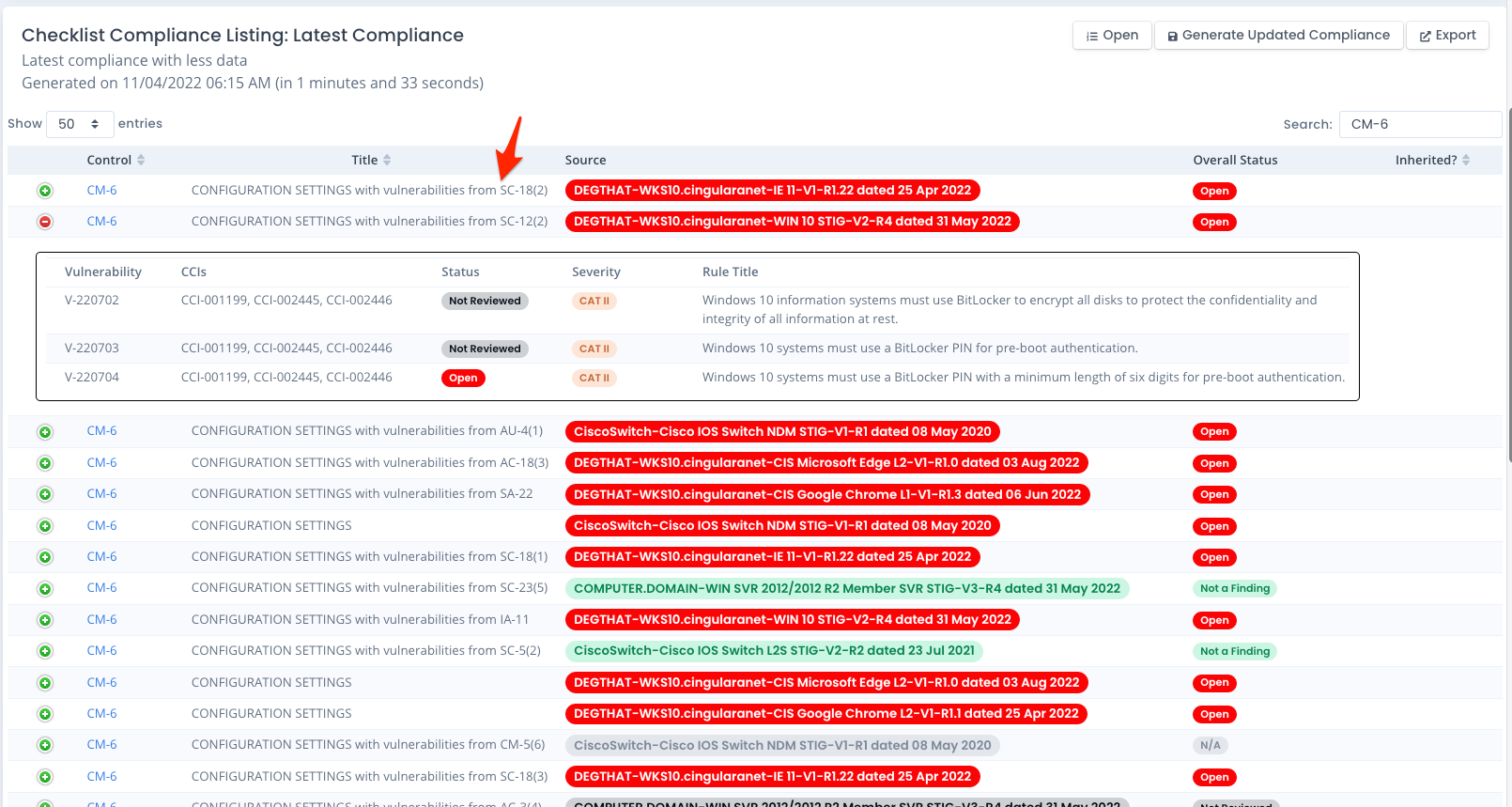 System Package Compliance Checklist