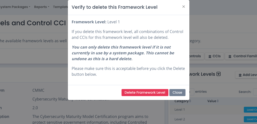 OpenRMF Professional Delete Framework Level