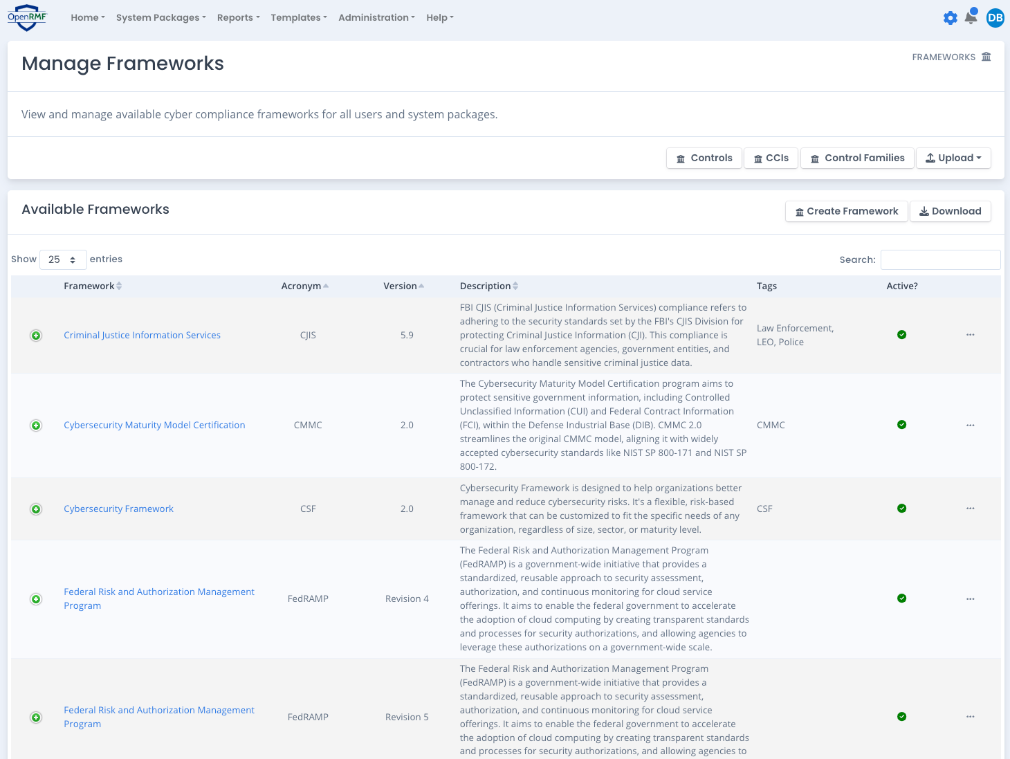 OpenRMF Professional Framework Listing