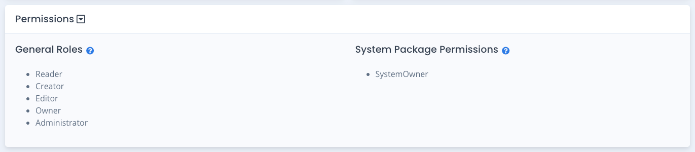 OpenRMF Professional System Package User Permissions
