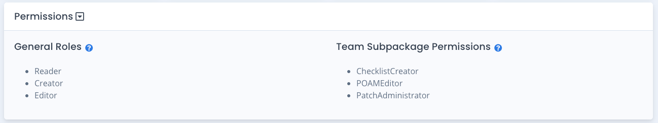 OpenRMF Professional Team Subpackage User Permissions