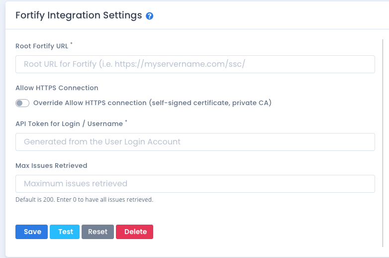 Fortify Integration
