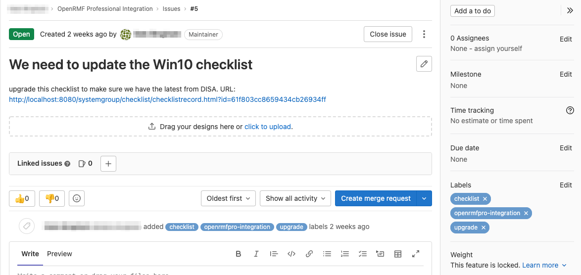 GitLab Issue Created Example