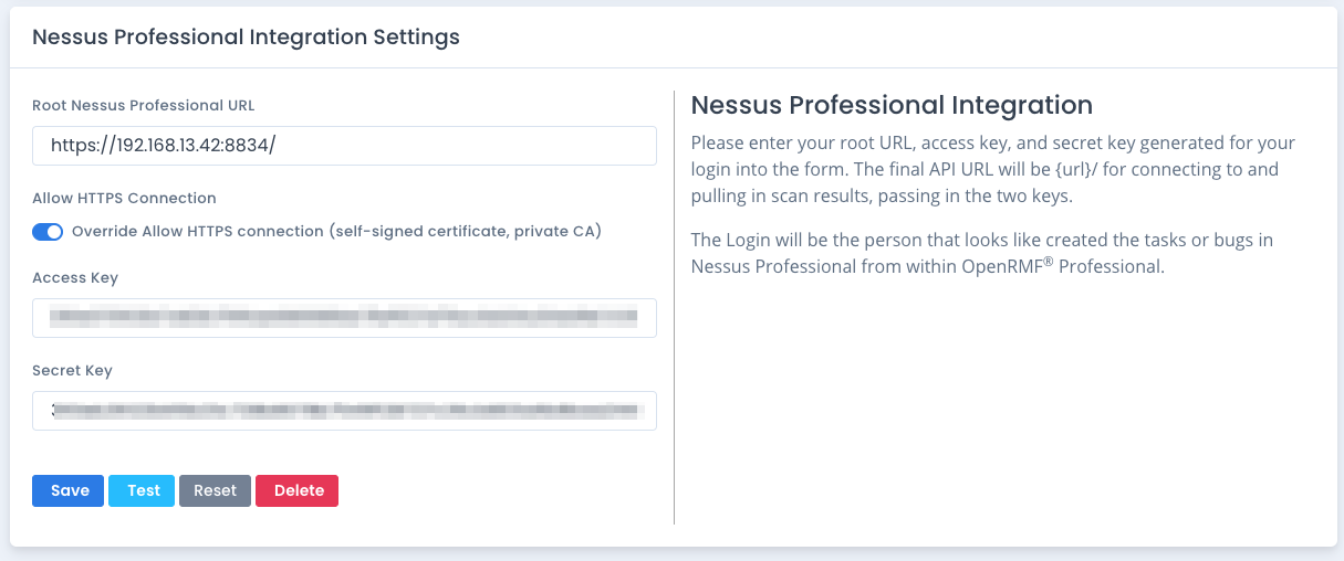 Nessus Professional Integration