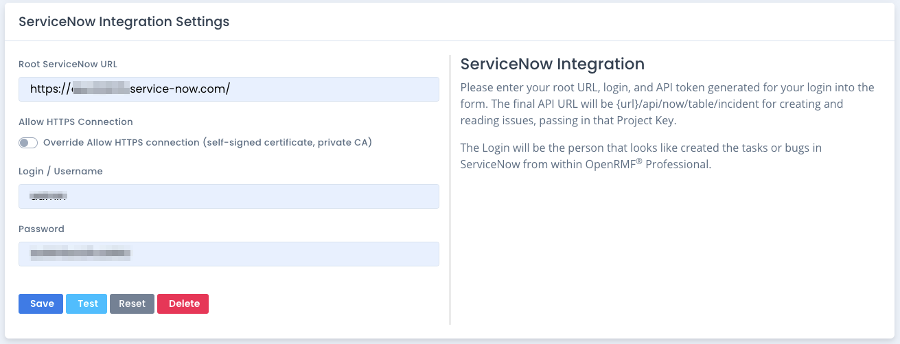 ServiceNow Integration