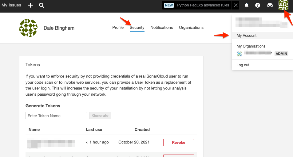 SonarQube Token