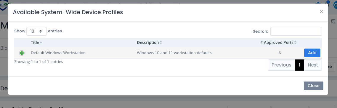Adding a System Package Device Profile