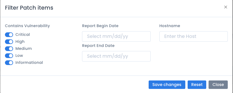 Device Patch Server Score Filter