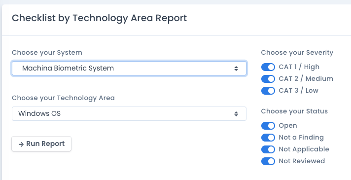 OpenRMF Professional Checklist Technology Area Report