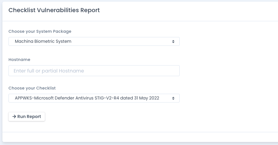OpenRMF Professional Checklist Vulnerability Report