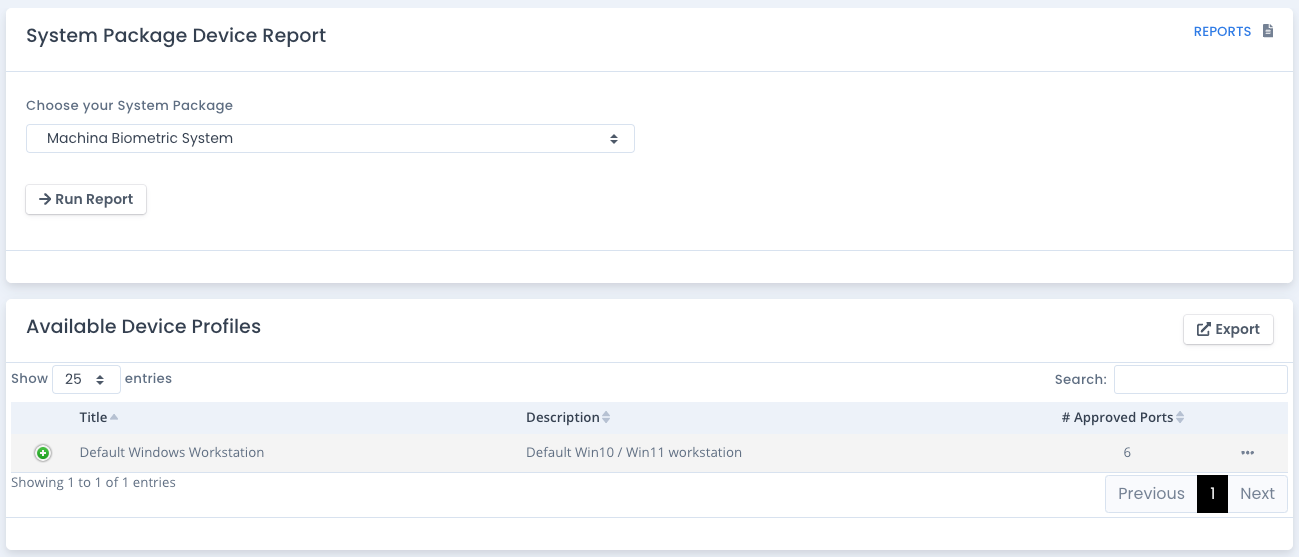 OpenRMF Professional Device Profile Listing