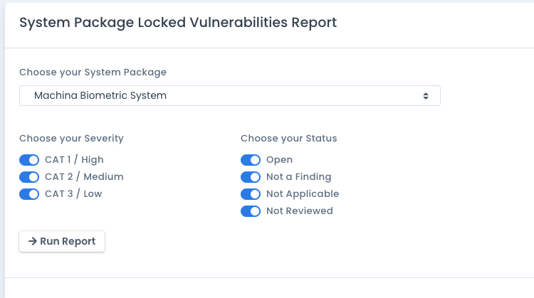 Locked Vulnerabilities Report