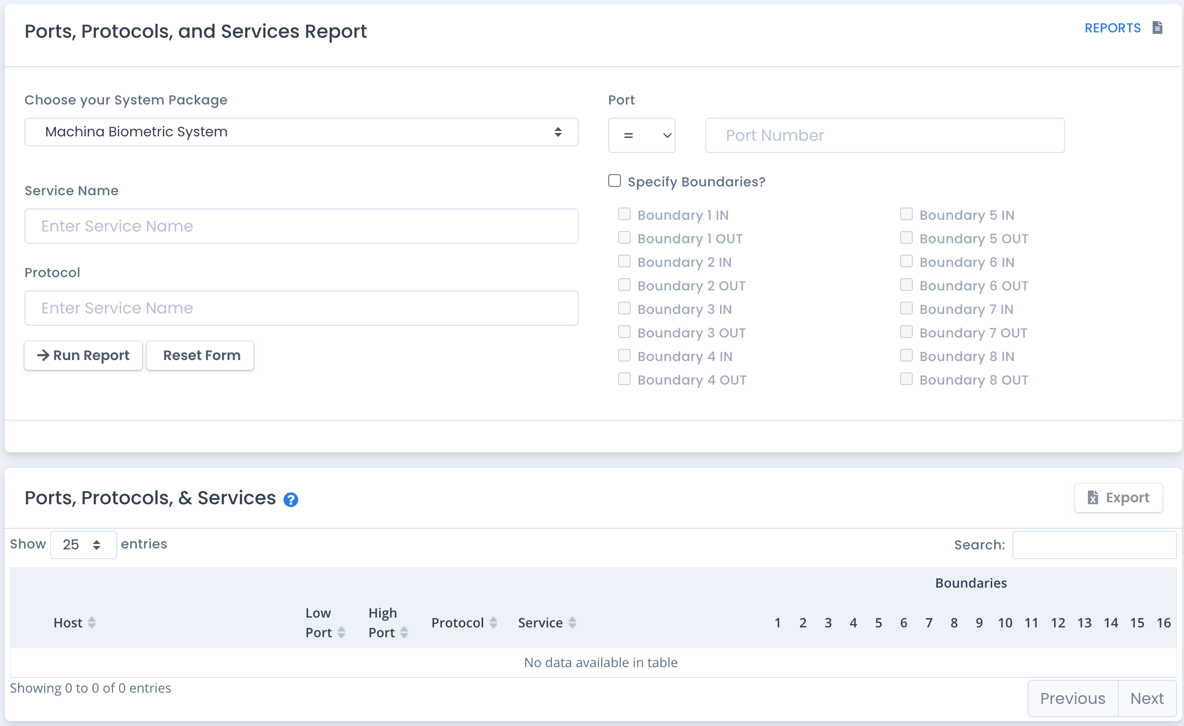 Ports, Protocols, and Services Listing