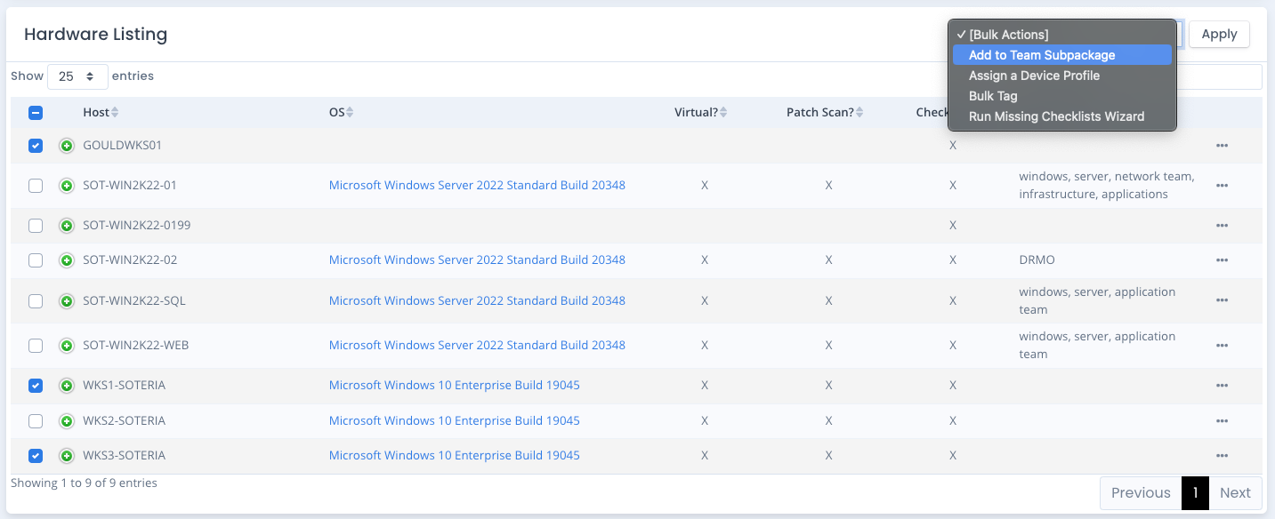 Add a Hardware Device to a Team Subpackage