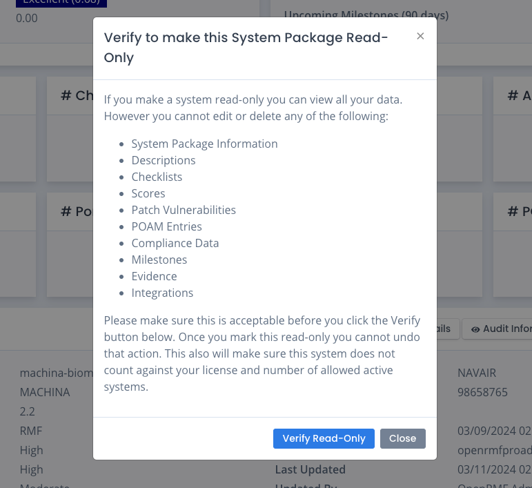 System Package Read-Only