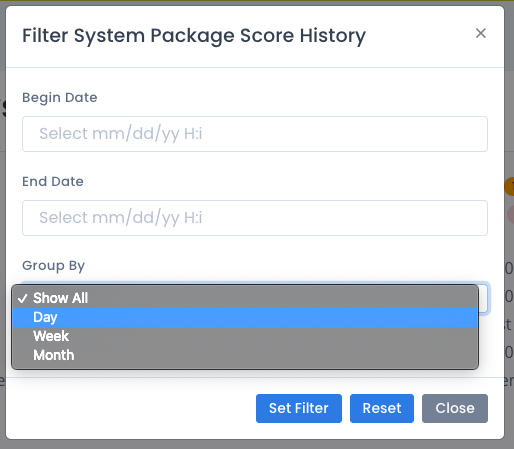 System Package Checklist Score