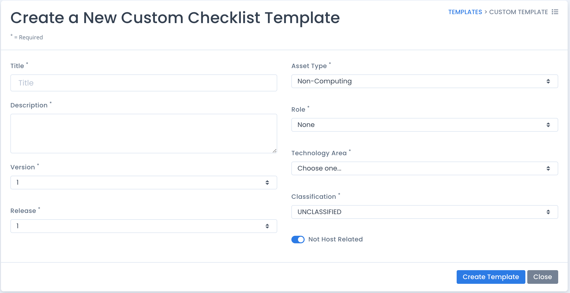 Create Custom Templates